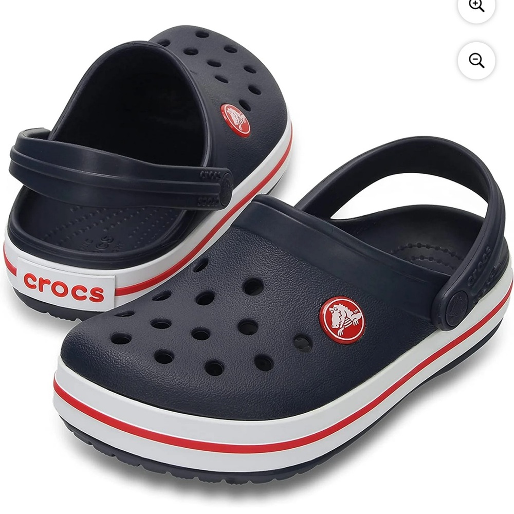Toddler CROCS Blue Sandals with Stripe